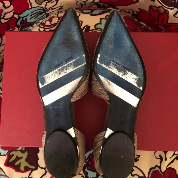 GIORGIO ARMANI Pointy Toe Flats Vintage Look - Picture 5 of 5